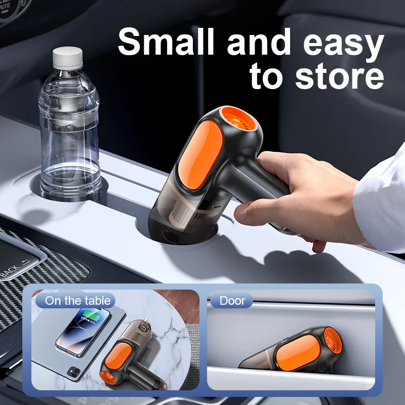 Car Vacuum Cleaner Wireless Handheld Strong Suction Cleaning Machine Portable Blower Cleaner for Car Home