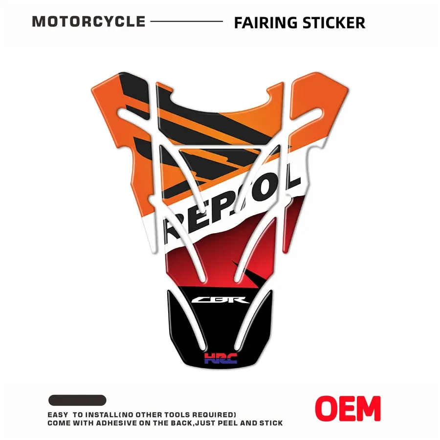 

Накладка на топливный бак мотоцикла, защитная наклейка Adesivos, Acessórios para HRC CBR600RR, 000RR, REPSOL, CBR900, 929, 954, 250