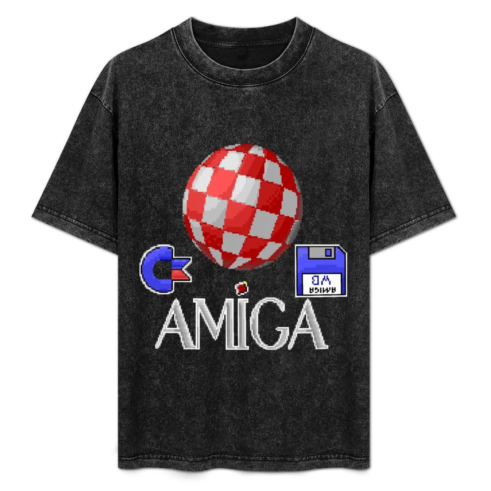 Amiga boingball in ANSI (no grey) T-Shirt funny costumes graphic shirts kawaii clothes boys whites plus size men clothing