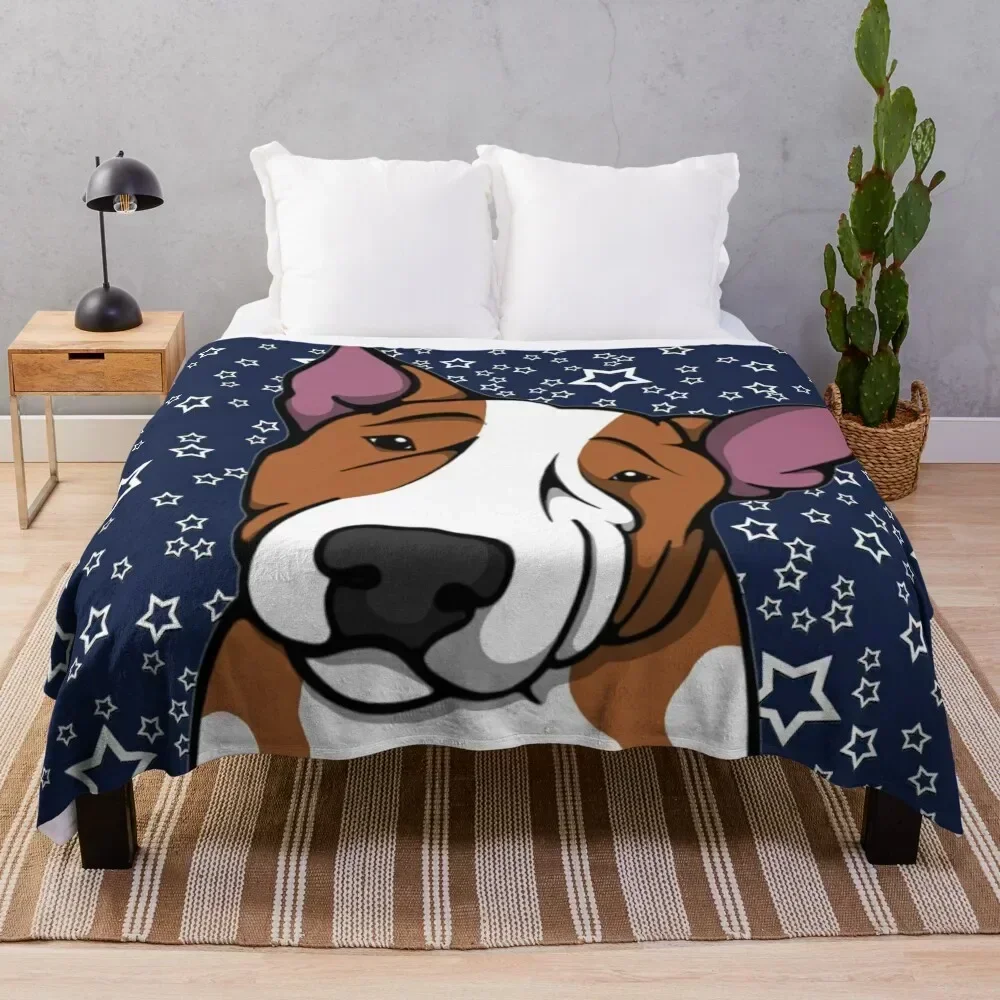

Starry English Bull Terrier Throw Blanket Luxury Thicken Luxury Brand Giant Sofa Decorative Sofa Blankets