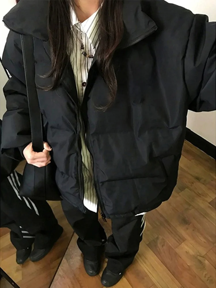 

Bla Men's down Cotton Jaet Lightweight ort American Sle Bread Coat Couple's Cotton Clothes Winter Faionable Youth