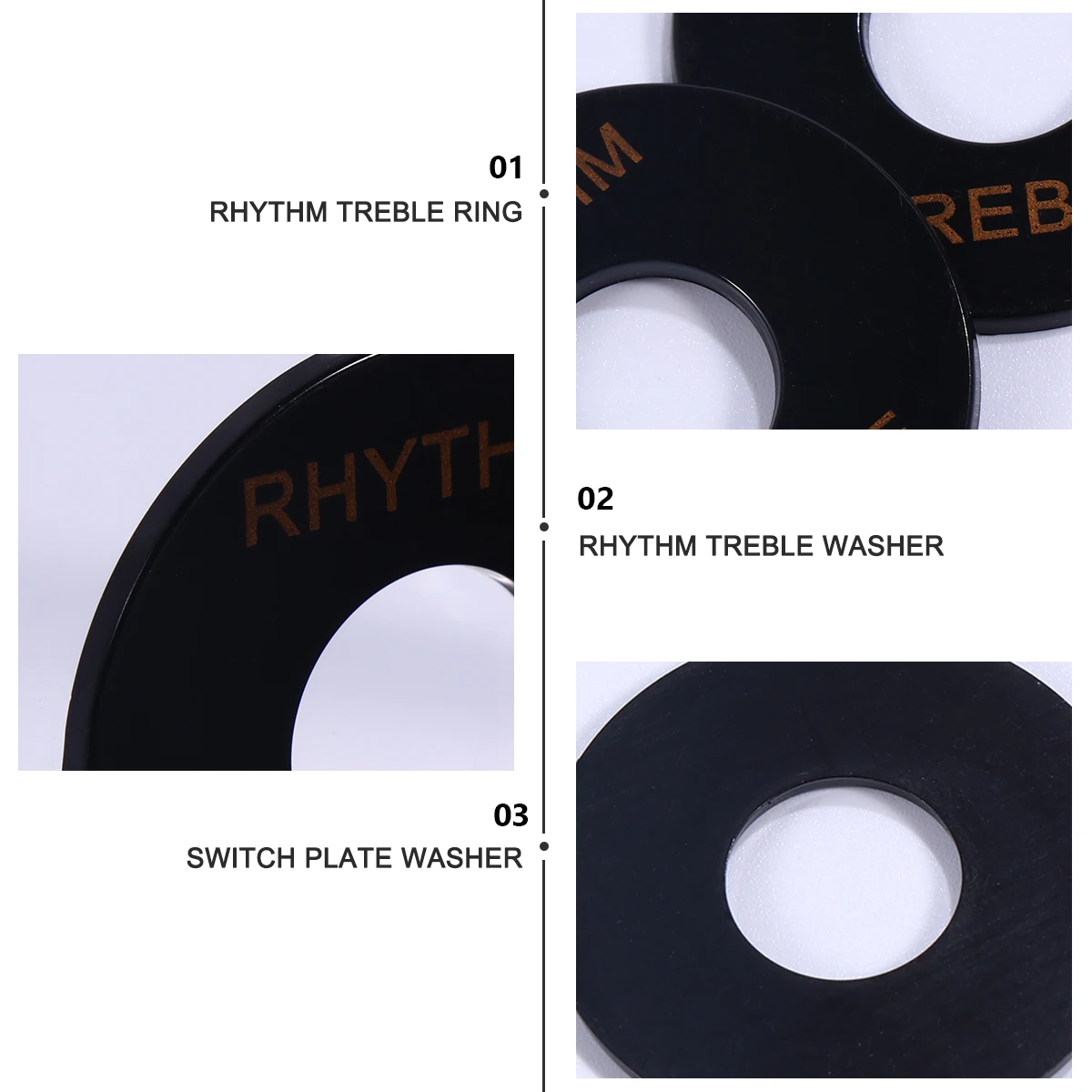 

Professional Rhythm Treble Washer Plastic Guitar Parts Strong Durable Toggle Switch Plate Electric Guitar Accessories Black Gold