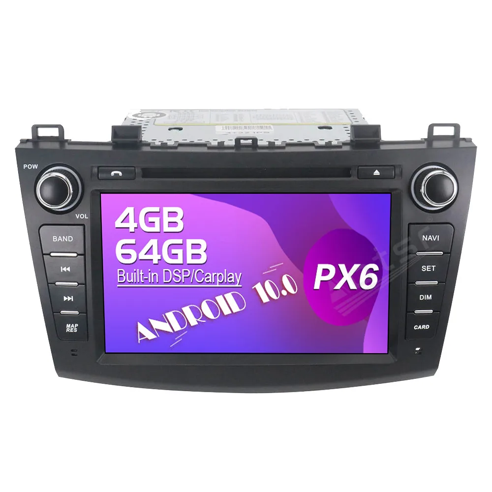 64G Android Touch Screen Car Video Radio Stereos DVD Player Multimedia System For Mazda 3 2009-2012 GPS Navigation