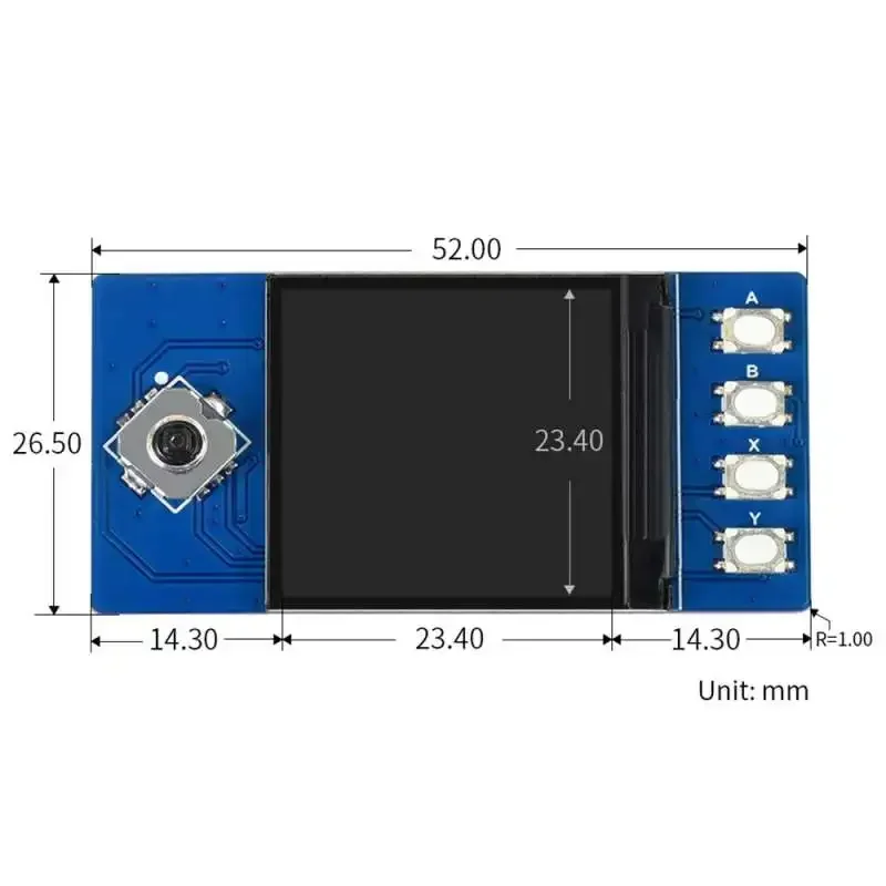 Waveshare 1.3 inch LCD Display Module 65K Colors 240×240 SPI Interface for Raspberry Pi Pico Board 19650 ST7789