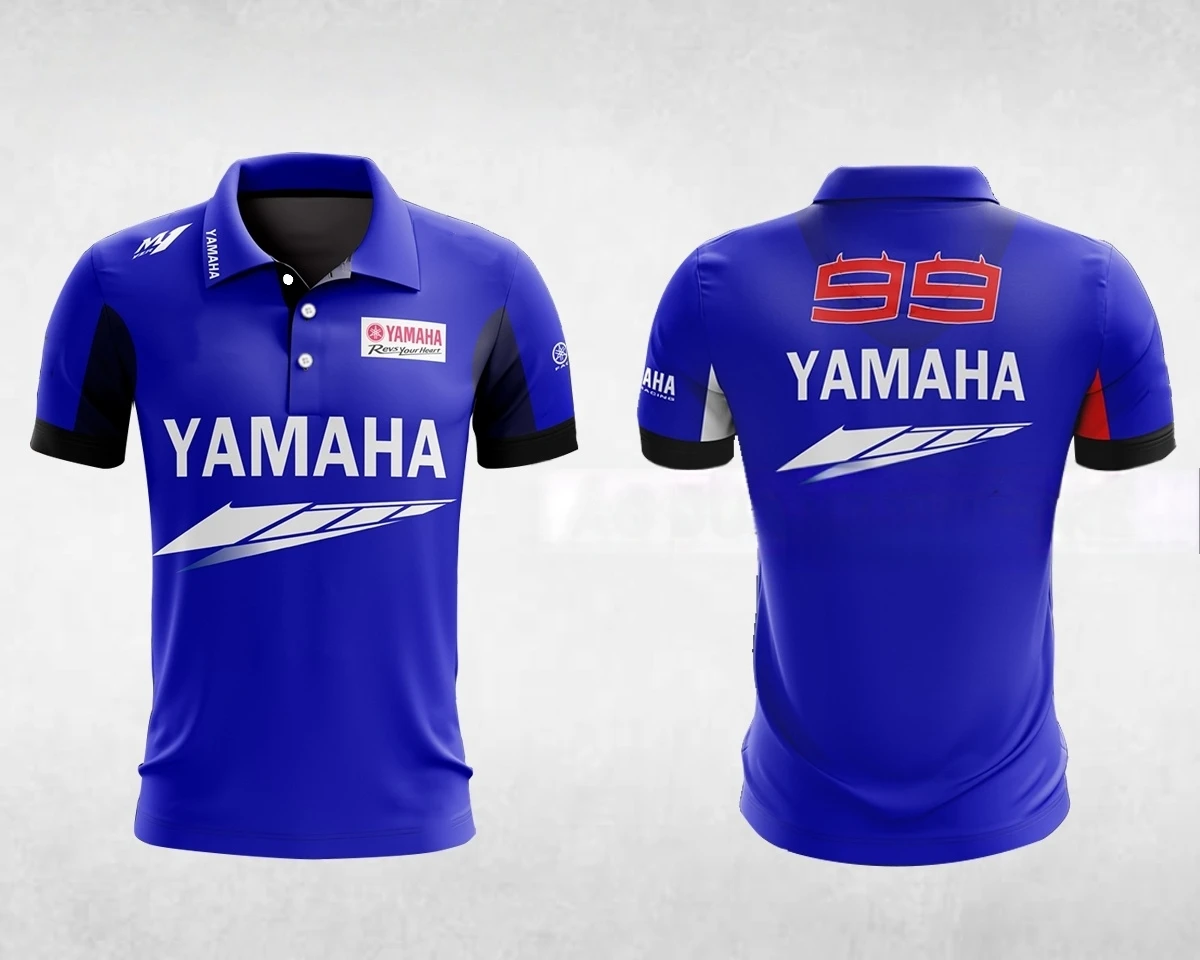 Summer New Yamaha Racing Team Polo Shirt T-Shirt Men's T-Shirt MXGP Cross Country Cycling Short Sleeve Track Uniform Workwear