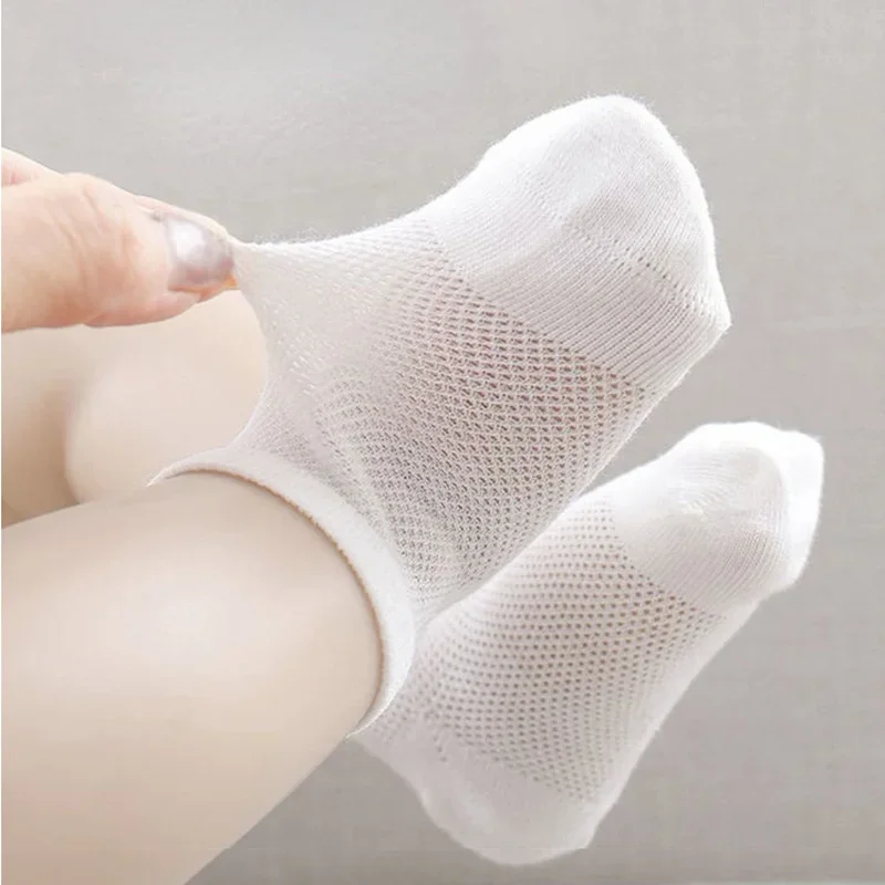 3 Pair Summer Baby Sock Solid Color Mesh Ankle Short Sock for Toddler Baby Boy Girl Breathable Soft Thin Stretch Sock for Kids