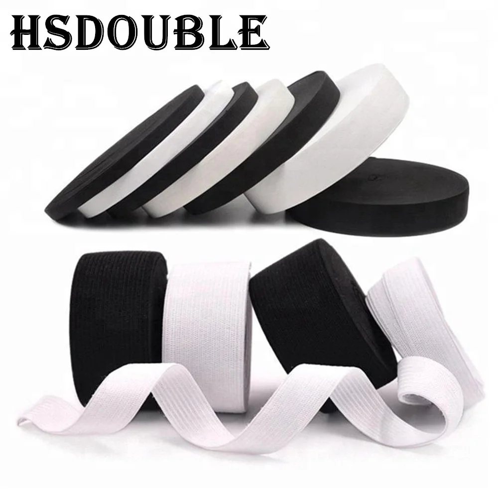 10-50MM Flat Elastic Bands Black White Nylon Rubber for Pregnant Baby DIY Sewing Garment Trousers Bags  Accessories