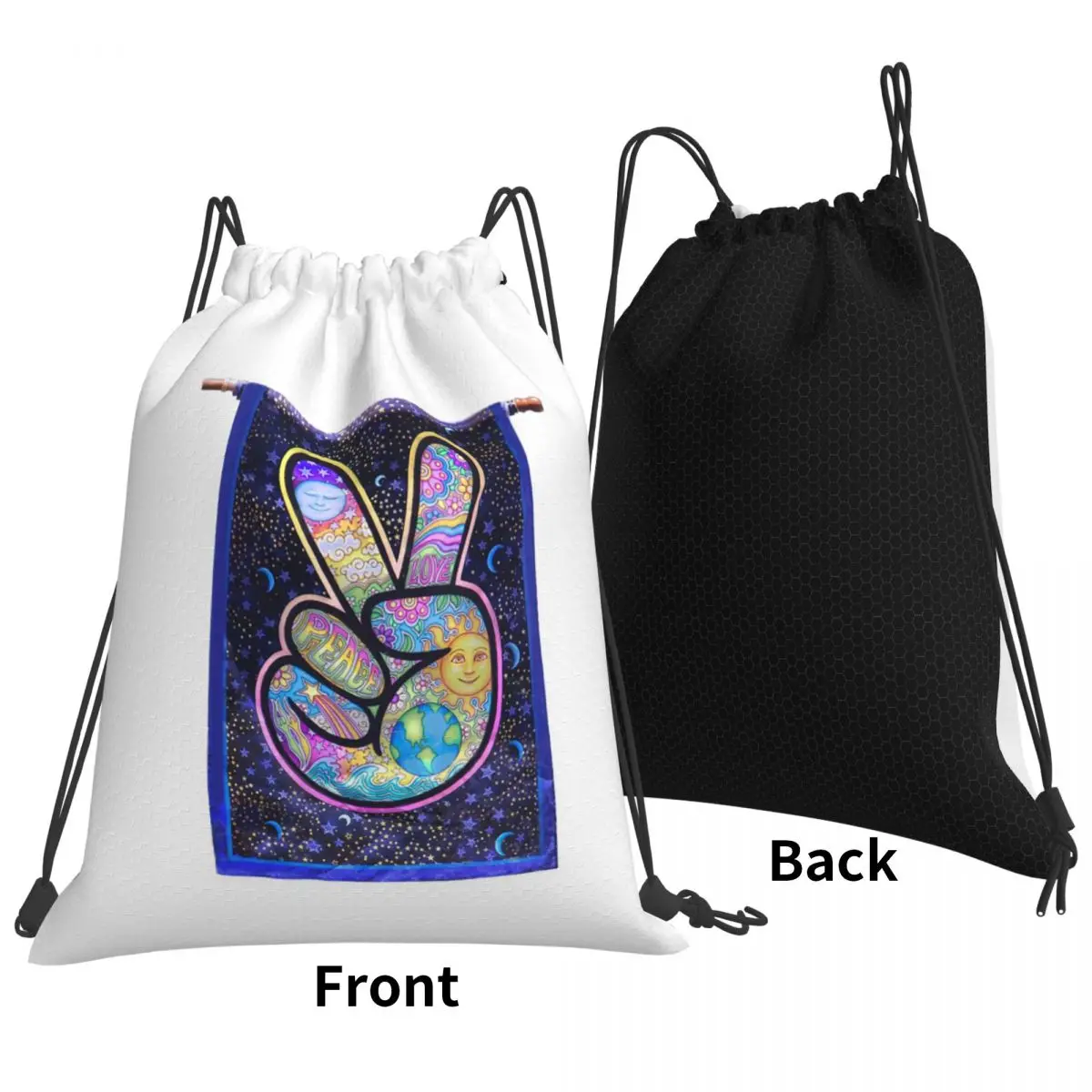Remembering The '60's Backpacks Fashion Drawstring Bags Storage Bag Book Bags for Travel Students