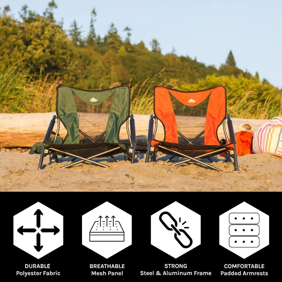 Sedia da campeggio pieghevole per campeggio Spiaggia Picnic Barbecues Eventi sportivi con borsa per il trasporto Design leggero e portatile per pubblicità all'aperto
