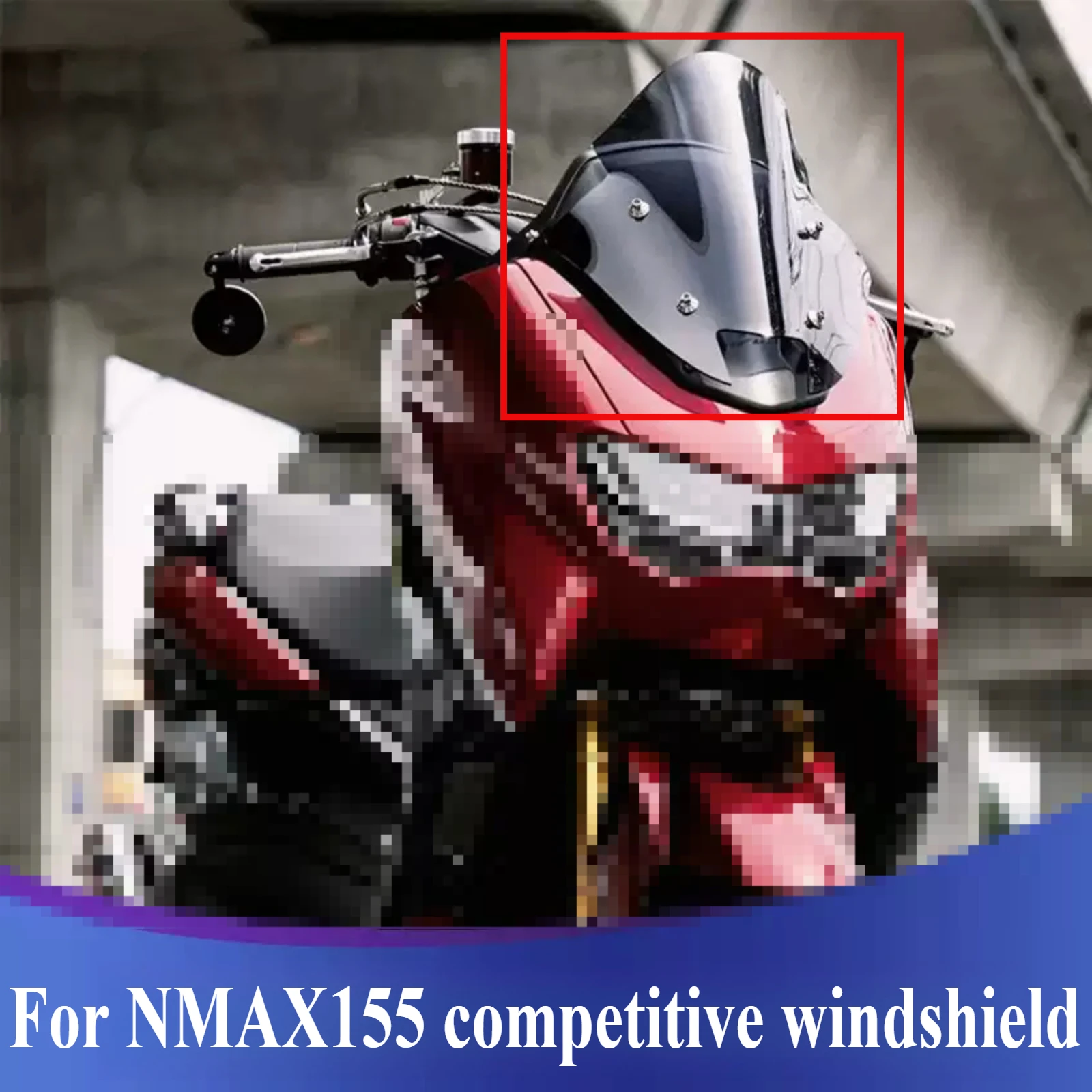 

For Yamaha NMAX155 2020-2024 Motorcycle Modified Windshield Wind Deflector Heightened Windshield Front Glass Accessories Parts