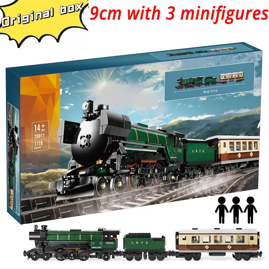 

With Original Box 21005 original box Emerald Night train Building Blocks Brick Birthday Chirstmas Gift model kit Toy 1085PCS