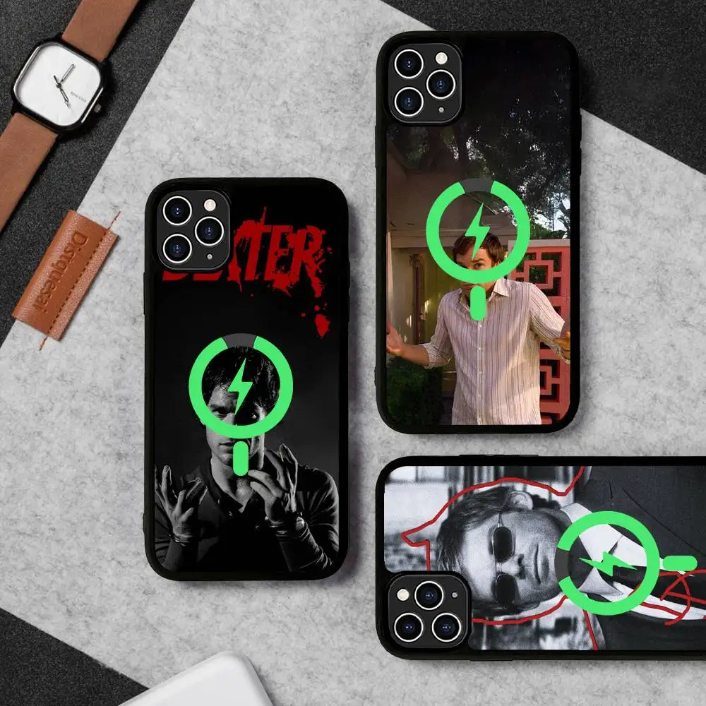 Crime Series D-Dexter Movie Black For Magsafe Magnetic Phone Case For IPhone 16 15 17 Pro Max 11 12 13 14 Plus Cover