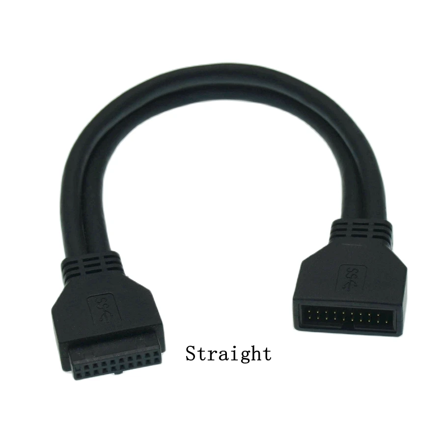 90 Degree Up Down Left Right Angle Computer Motherboard USB3.0 20Pin Female To USB 19pin 20 Pin Male Extension Mainboard Cable