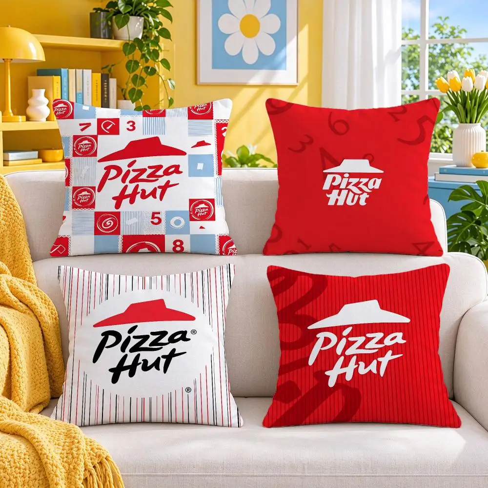 brand Pizza Hut Cushion Cover Throw Pillow Short Plush Fresh Bright Cushion for Bedroom Sofa Ornament Present Gift