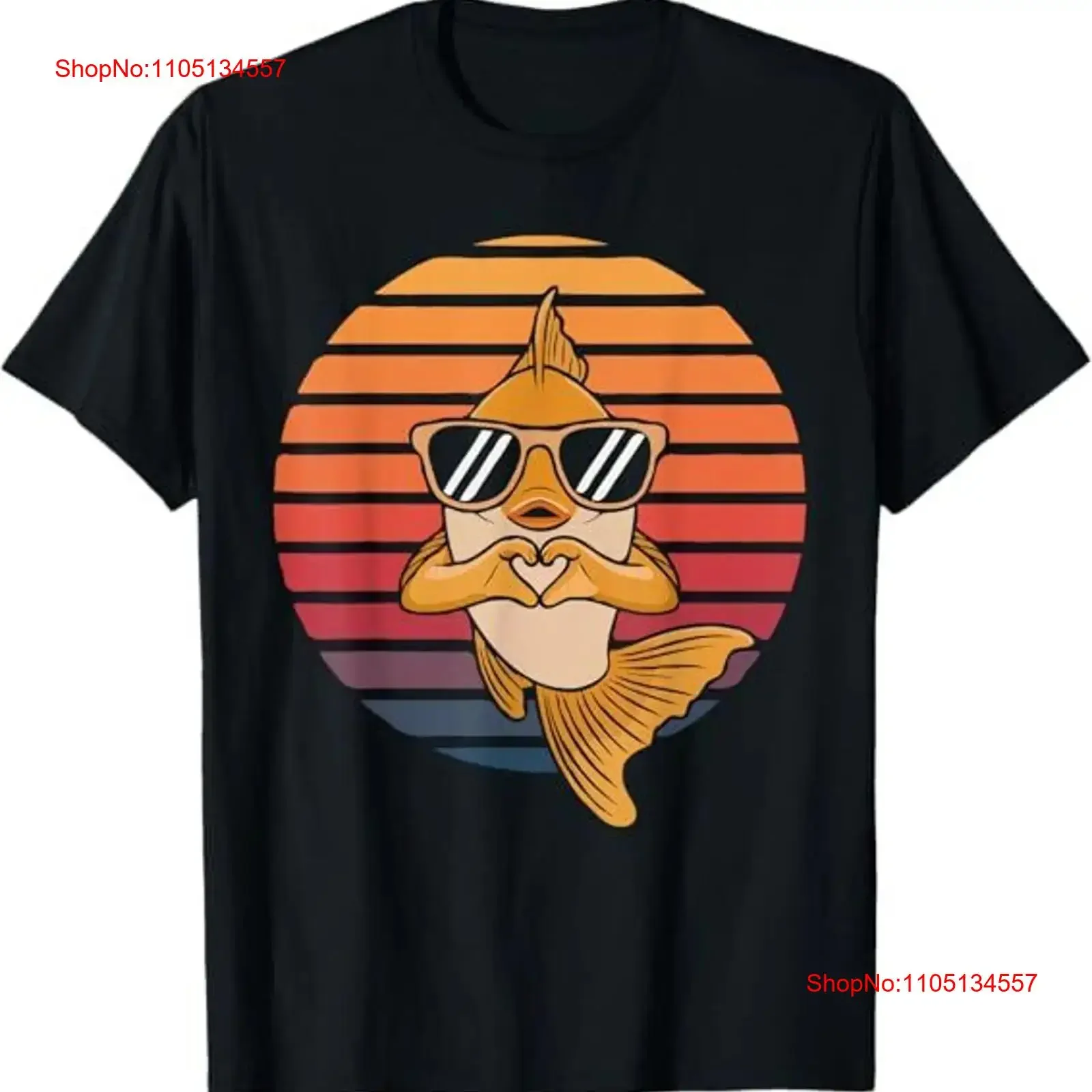 

NEW LIMITED Heart Hands Funny Retro Goldfish Lover Best T Shirt S 3XL vintage Washed designer clothes Versatile Breathable