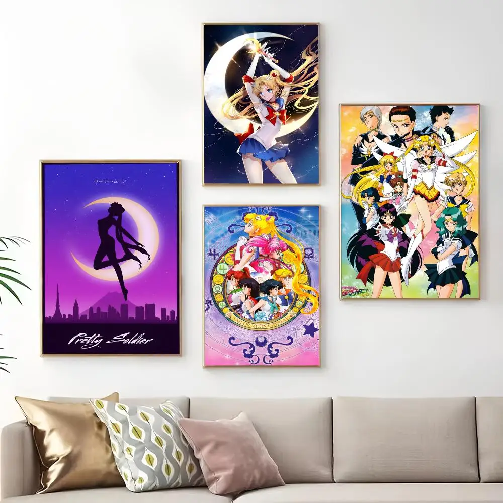 Anime S-Sailor Moon Painting Calligraphy Print Canvas Art Pictures Home For Living Room Modern Decor Room Home Decor