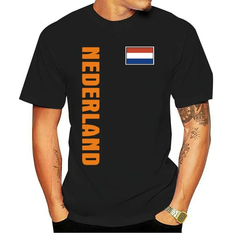 Back Number New Men's T Shirt NIEDERLANDE (Nederland) Countries Flag Shirt with Graphic Harajuku Men Clothing Summer Funny tops