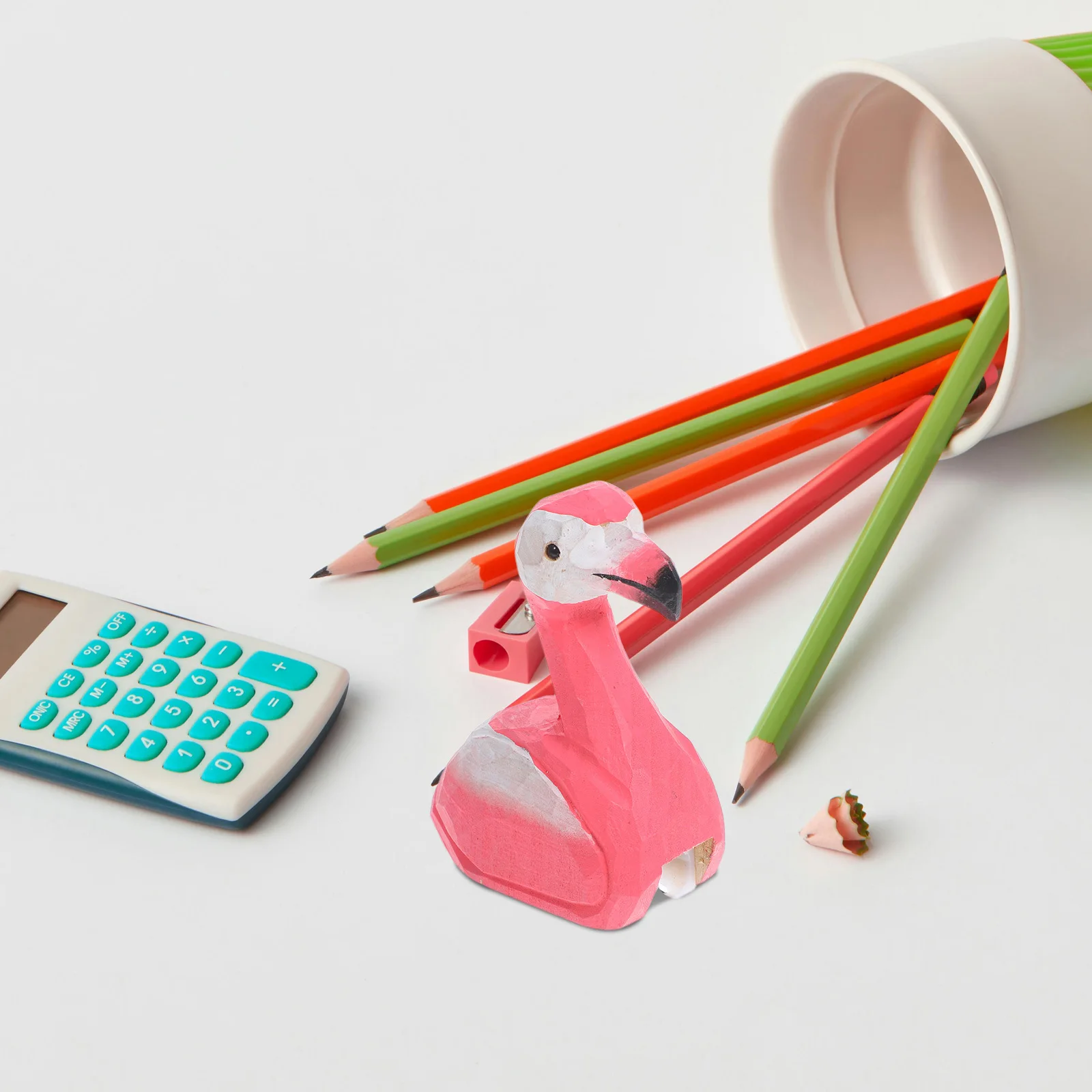 

Wooden Flamingo Pencil Sharpener Cute Handheld Design for Classroom Use Small Size Easy to Carry Sharpener
