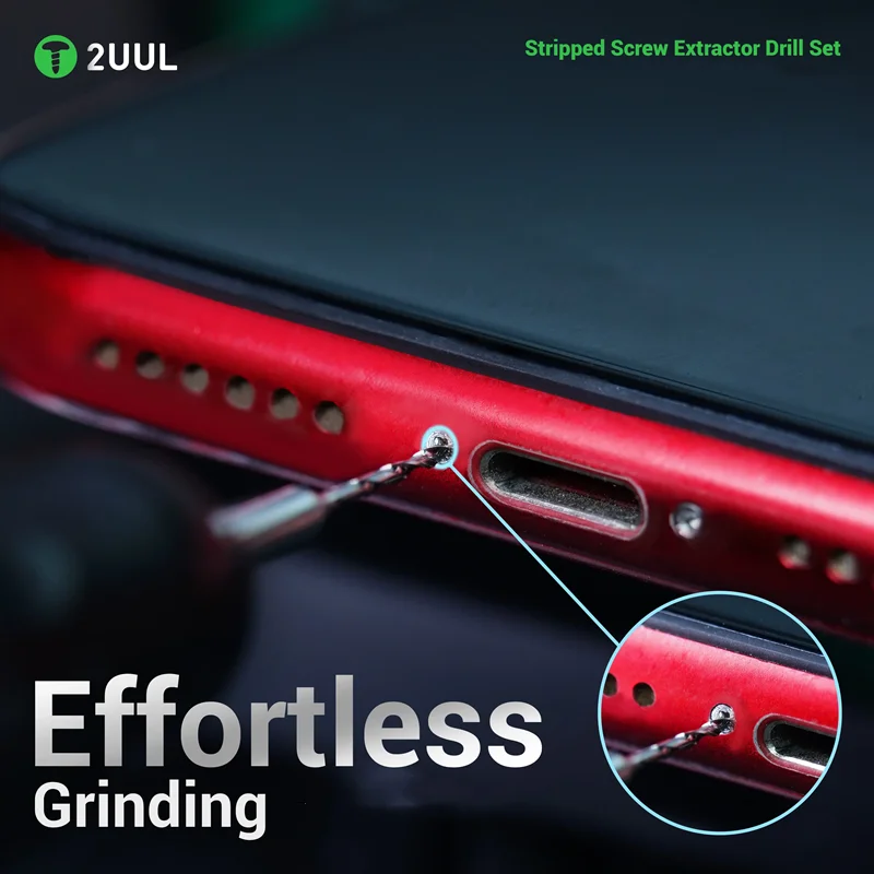 2UUL SD90 Набор сверл для извлечения винтов 2,35 мм, режущая головка, карбидный комплект для удаления поврежденных винтов для телефона, инструмент для ремонта