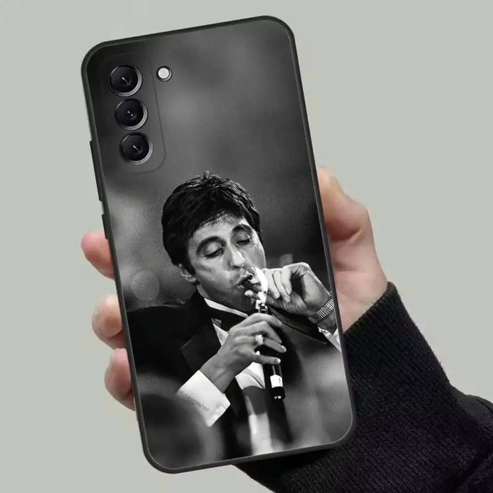 S-Scarfaces World Is Yours Handyhülle für Samsung Galaxy A73,72,51,53,52,71,22,5G,Note,J7,8,9 Soft Black Cover