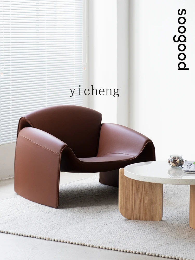 YY  Chair Leather Crab Chair Classic Chair Curved Single Sofa