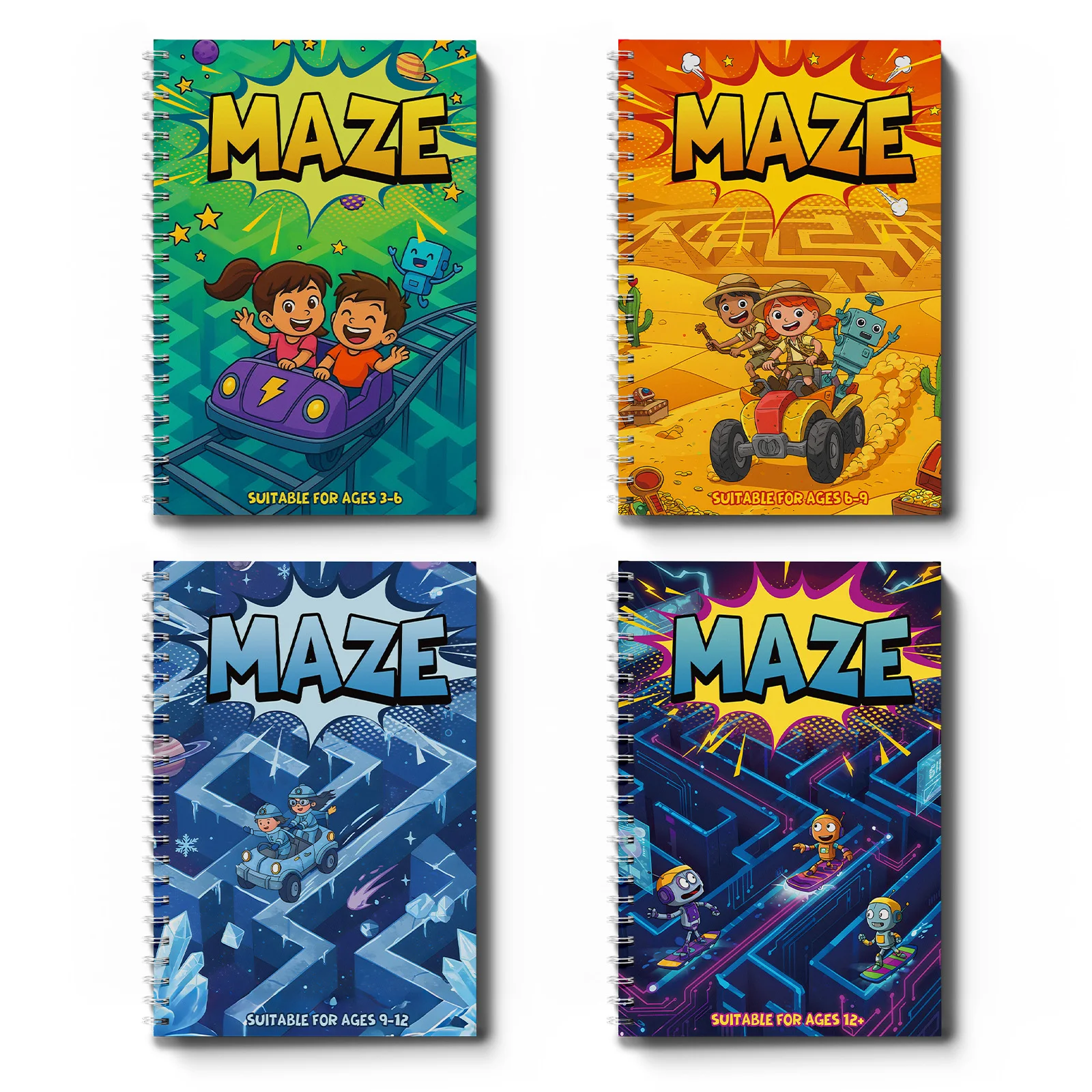 Kids Early Education Maze Game Book, Fun Brain Training, Improve Concentration & Logical Thinking, Cultivate Fine Motor Skills