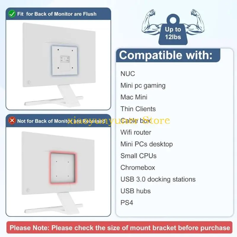 P9JB petit support PC facile à installer petit support d'ordinateur Mini support PC jeu sous le support bureau pour