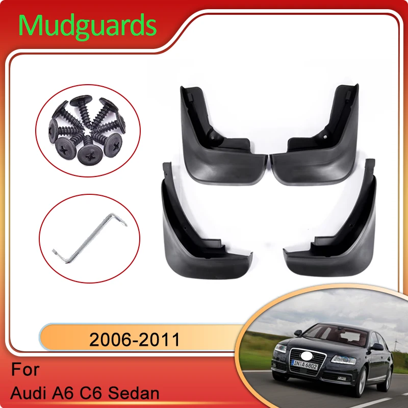 For Audi A6 C6 Sedan 2006 2007 2008 2009 2010 2011 Mudguards Splash Wheels Fender Mudflaps Auto Part Car Accessories Anti-splash