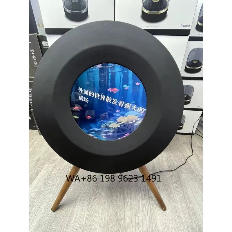 UFO Black High Power Bluetooth Speaker Lyric Display Large Size Home Party Wireless