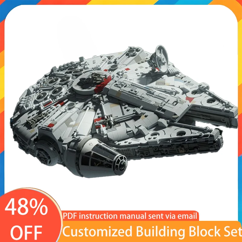 

3260 PCS Star Battle PiXEL-DANs 75257 Modification "THE FALCON" Playscale UCS-style with full Simple DIY Boys Toy Christmas Gift