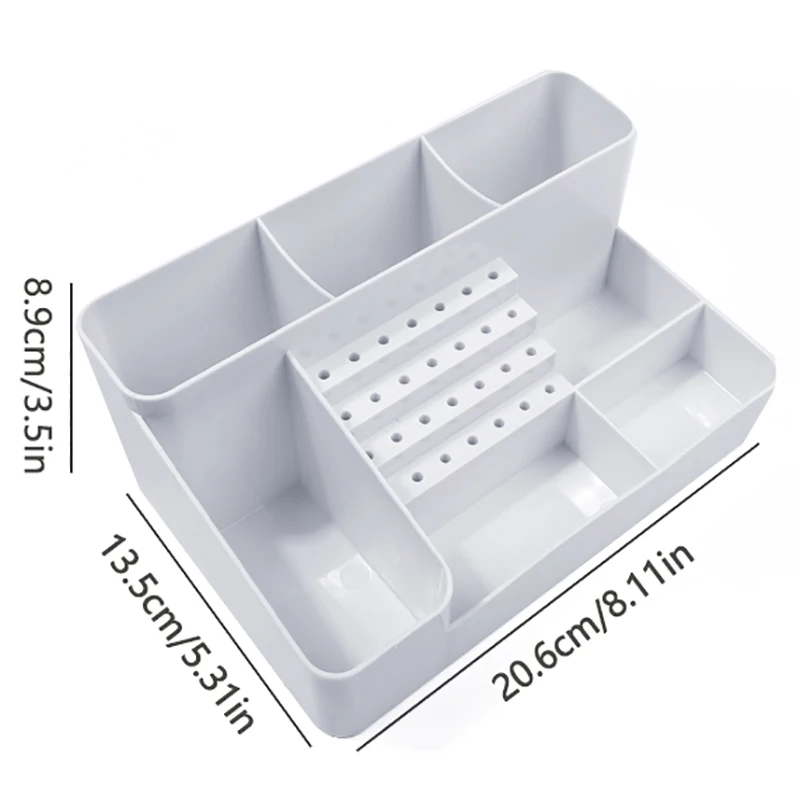 Nail Art Plastic Organizer Container Gel Polish Remover Cleaning Cotton Pad Swab Box Storage Case Accessories Tool Clean Desktop
