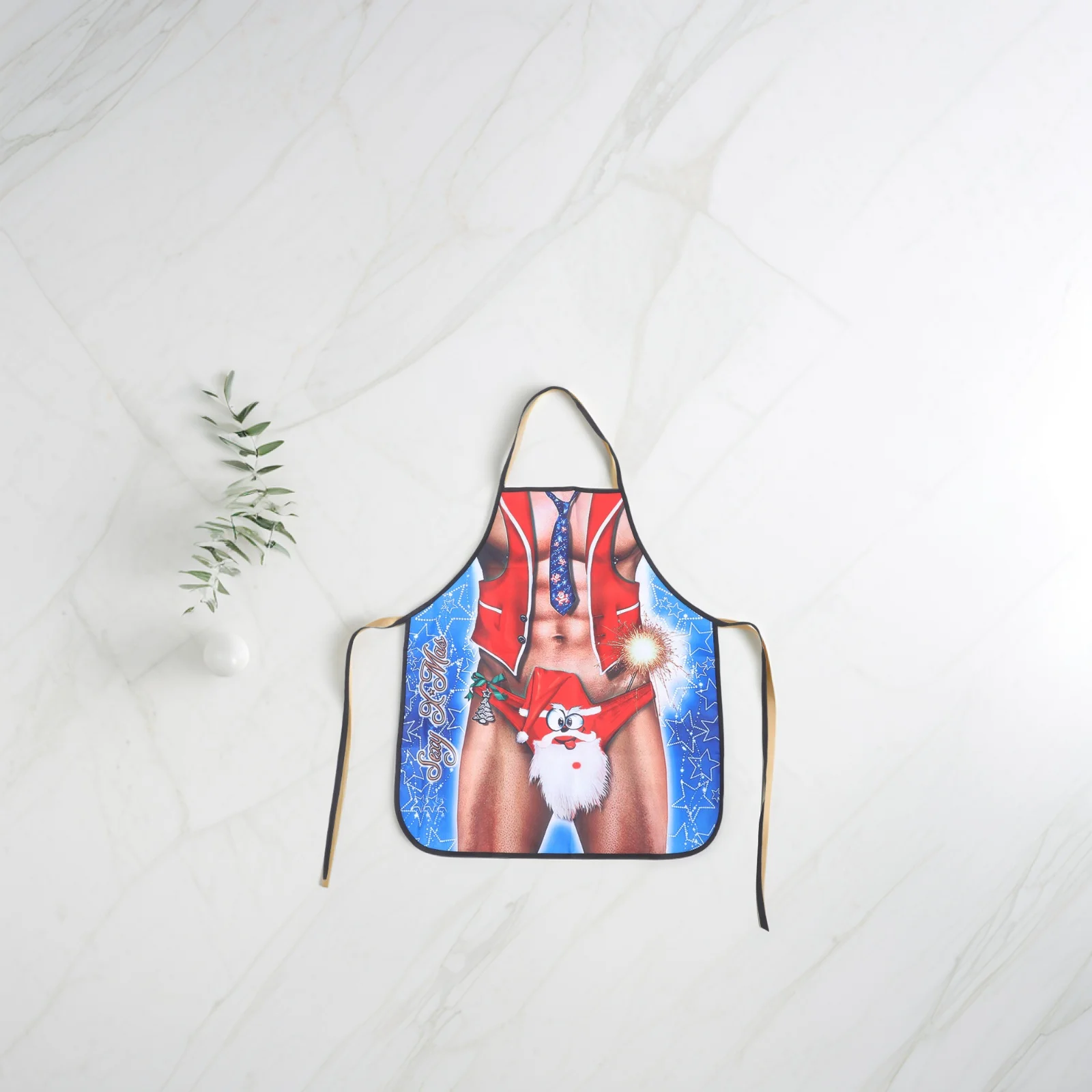 

Christmas Apron Thickened Anti Oil Polyester Mens Funny Kitchen Use Hot Pot BBQ Party Gifts Universal Home Supplies