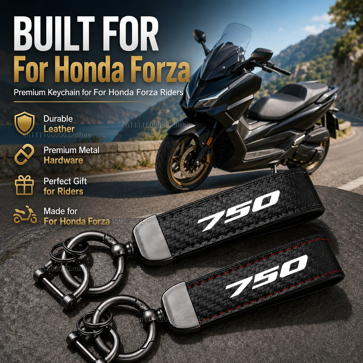 High-Grade Leather Motorcycle Keychain Holder Keyring Accessories For Honda X-ADV 750 XADV750 Forza 750 Forza750