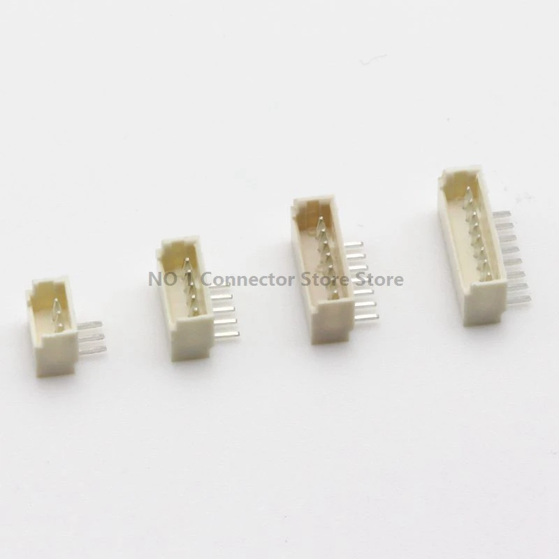 50pcs MICRO JST 1.25 1.25MM Pitch Connector 2P 3P 4P 5P 6P 7P 8P 10P-12PIN Straight Pin Header/Right Angle Curved Needle Socket