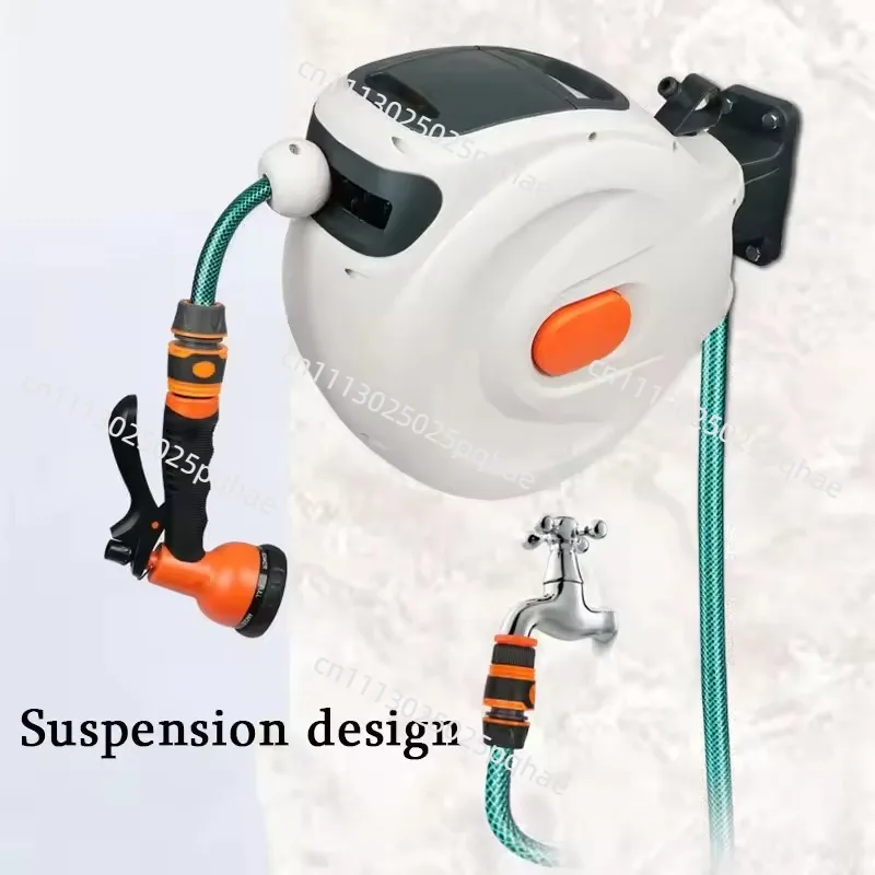 Automatic Hose Reel Retractor - Pipe Winder Recycler for Home Car Washing, Garden Watering Equipment with Wall Mount