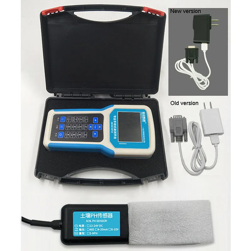 Intelligent portable hand-held soil speedometer sensor temperature and humidity EC PH NPK detector with storage bag