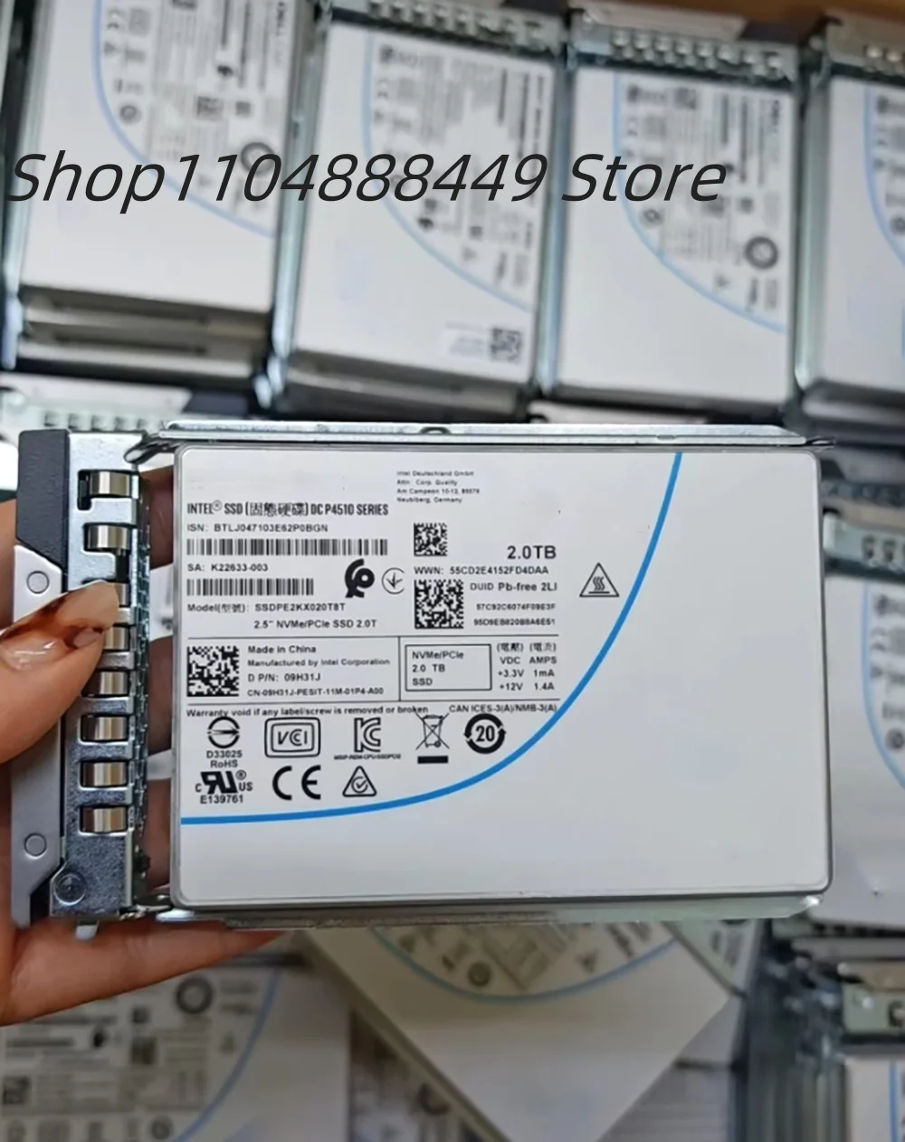 

Жесткий диск P4510 2T SSDPE2KX020T8T, есть время использования