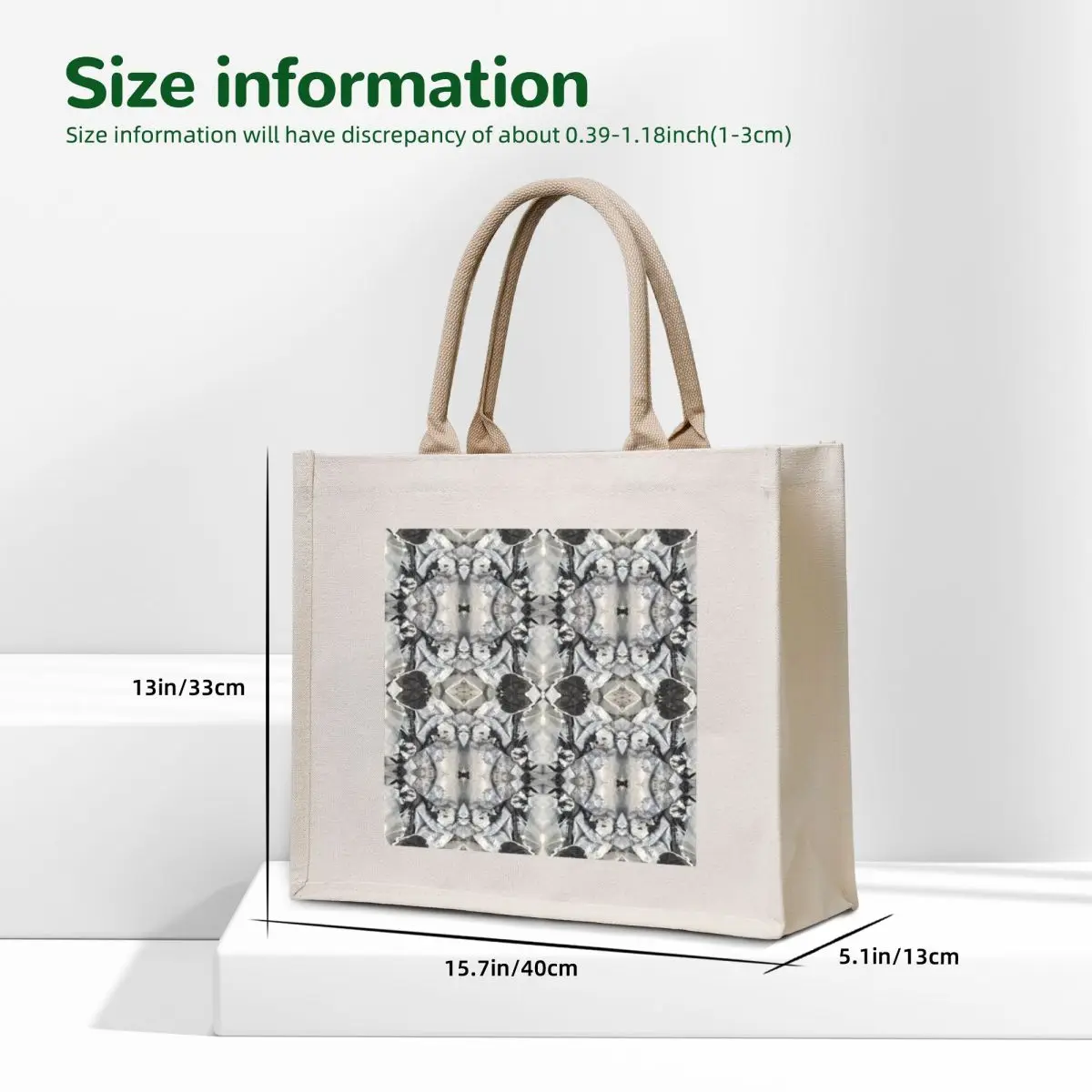 Owl Faces Black and White FotoGami Tile Tote Bag Women's shopper Canvas ecological bags sacs de shopping