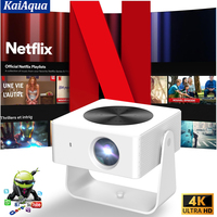 KaiAqua T1 Pro 4K Mini Projector With Full HD 1080P 290ANSI Android 13 Auto Focus Keystone for Outdoor Theater Stand Projectors