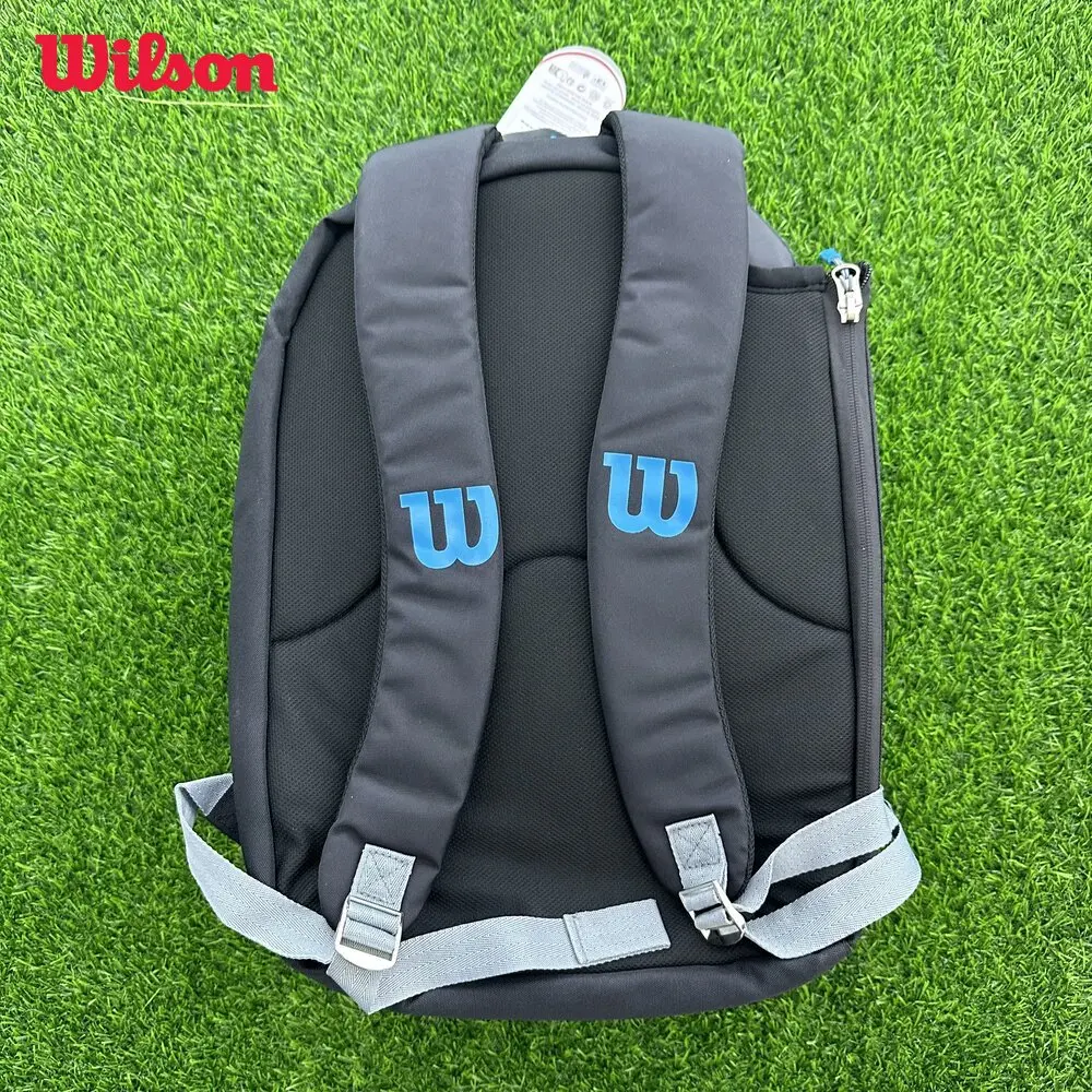 Wilson Ultra Tennis Backpack Multi functional Large Capacity Black/Blue Double Shoulder Tennis Bag WR8009301001