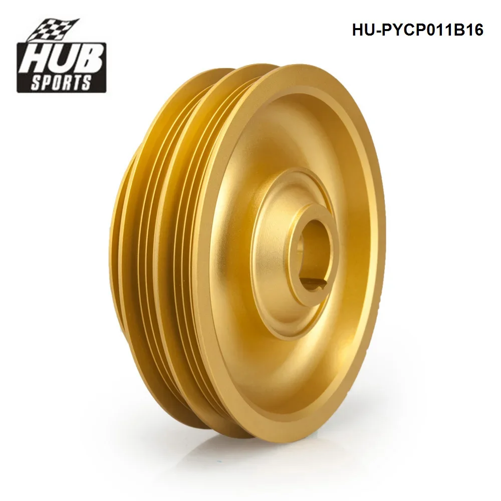 HUB sports Light Weight Aluminum Crank Shaft Pulley Wheel For Honda Civic 99-00 EK B-Series HU-PYCP011B16