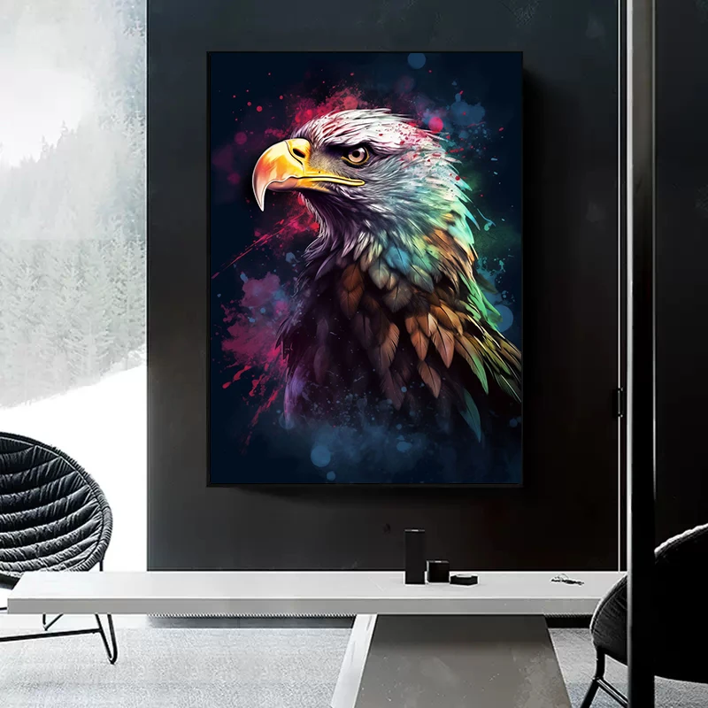 ألوان مائية قرد ثعبان أسد النمر الحيوان صورة المشارك قماش اللوحة مجردة الكتابة على الجدران جدار الفن لغرفة المعيشة ديكور المنزل