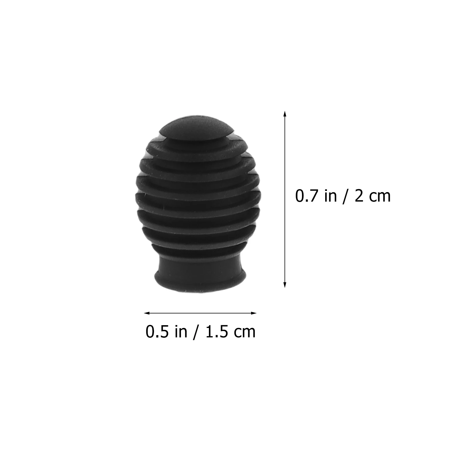 

4 Pcs 7A5A Drumstick Protector Silicone Covers Spiral Design Black Elastic Drum Accessories Mute Caps for Beginners
