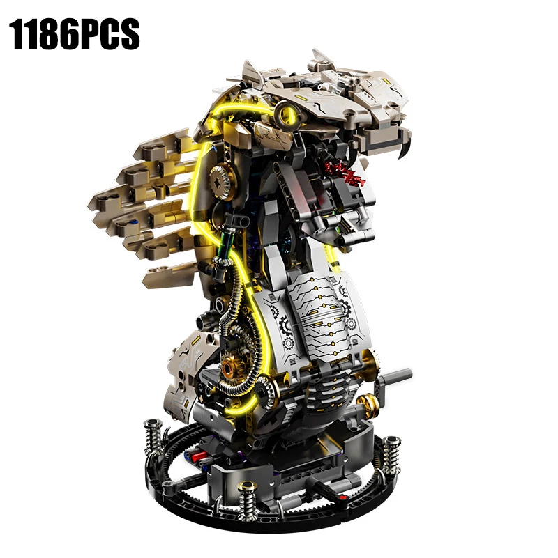 Kit de blocs de construction King Cobra, machines techniques MOC, briques à Reptiles sauvages, modèle d'assemblage, ensembles de bricolage, jouet pour enfants, cadeaux, 1186 pièces