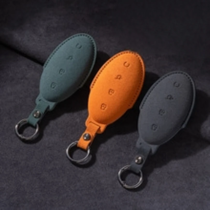 مناسبة ل BYD U8 غطاء مفتاح جلدي 24 نماذج U9 حقيبة مفاتيح السيارة قذيفة مشبك تعديل الديكور الداخلي