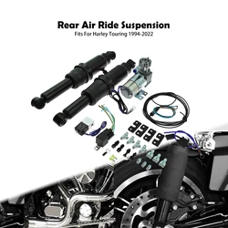 Motorcycle Black Rear Air Ride Suspension Kits For Harley Touring Road Glide Ultra Limited Electra Street Glide Road King 94-22