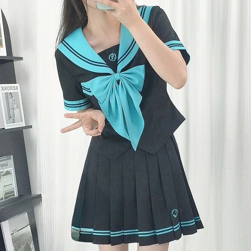 初音ミクのキュートで甘いjkセーラー服-初音ミク女子高生制服セット-小倉ゆず-和風制服