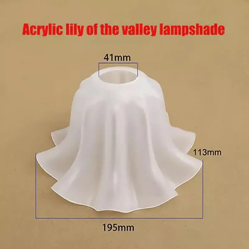 E27 Acrylic Bell Orchid Lampshade Hanging Lamp Chandelier Replacement Parts New