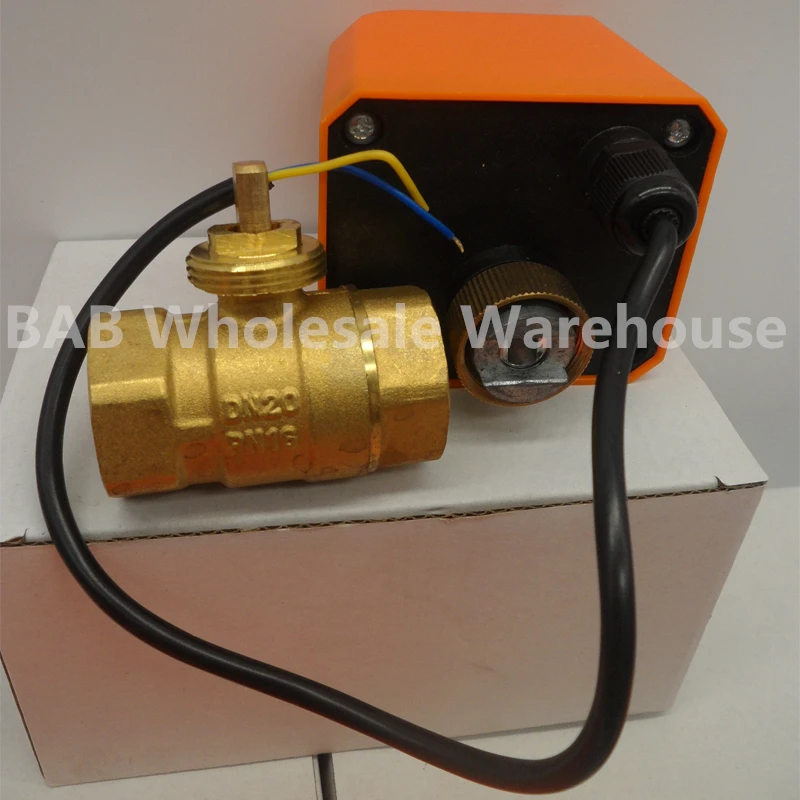 AC220V DC12-24V Actuator Motorized Brass Valve 2-wire 2-way 1/2" to 2" automatic control shut-off electric ball valve