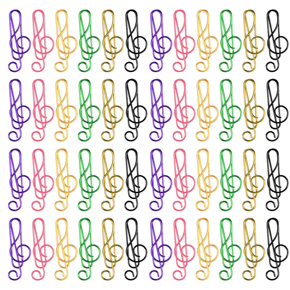 85 Pcs Colorful Paper Clips Creative Music Note Shaped Office Document Clips Metal File ganizer Stationery Supplies